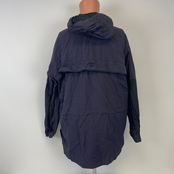 Timberland Weathergear Long Hooded Windbreaker Jacket Purple Size S - Picture 3 of 4